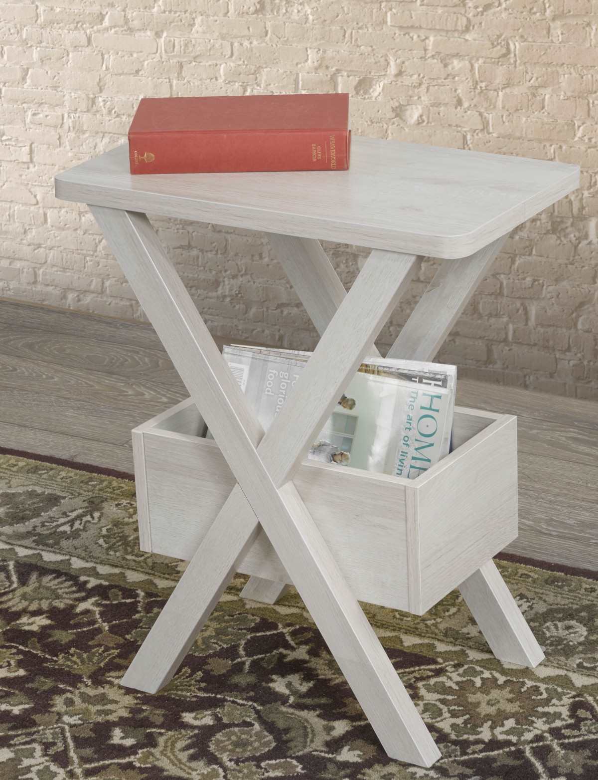 Wooden Side Table White 192502