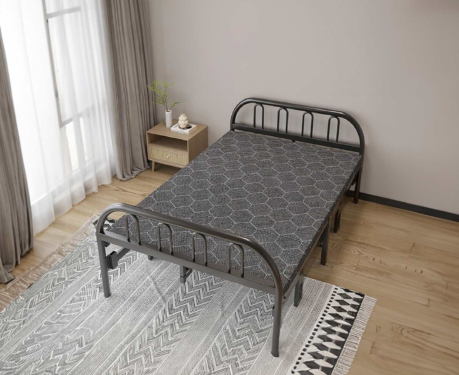 Single Black Folding Bed 394 | Bed Sale