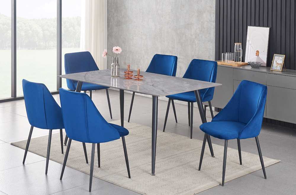 Sintered Stone Dining Set Blue T 3529 / T 212