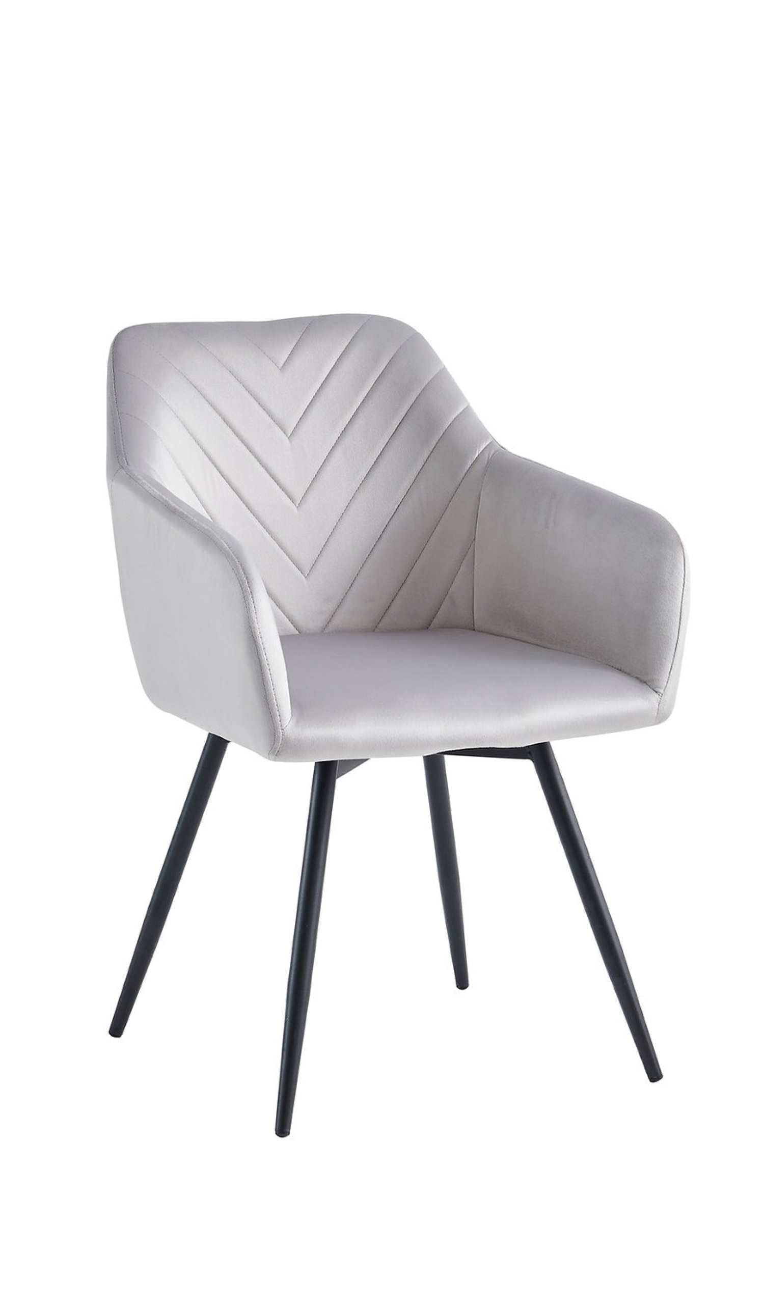 Snowy White Sintered Stone Dining Table With 6 Velvet Chairs 1550 / 1551