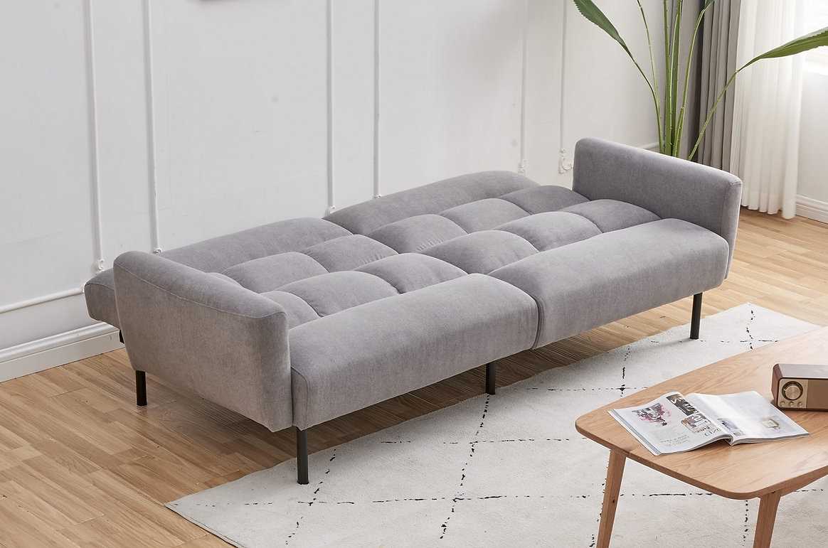 Grey Fabric Sofa Bed 8041