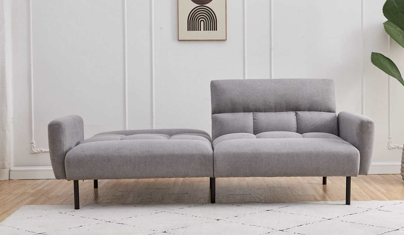 Grey Fabric Sofa Bed 8041