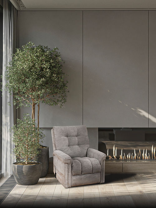 Soft Grey Fabric Lift Chair 6368