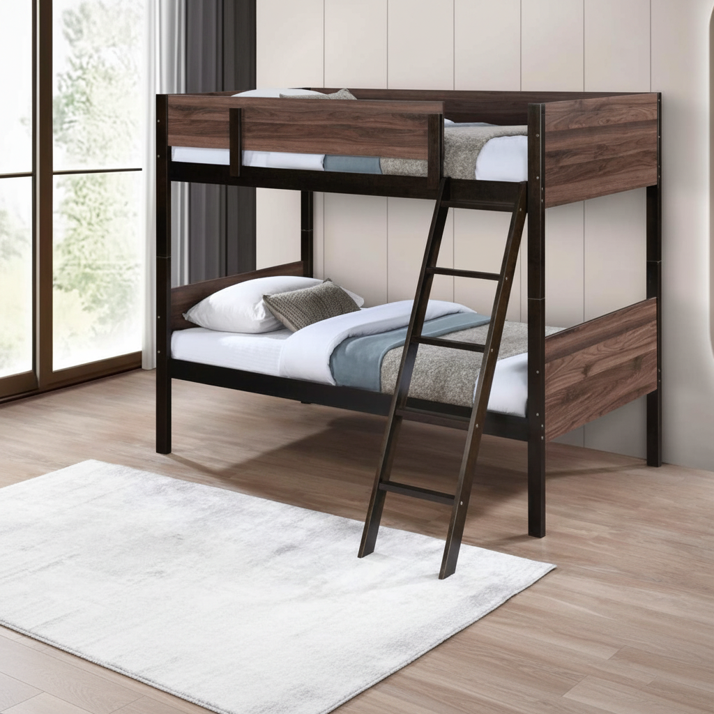 Splittable Espresso Wooden Bunk Bed 2515
