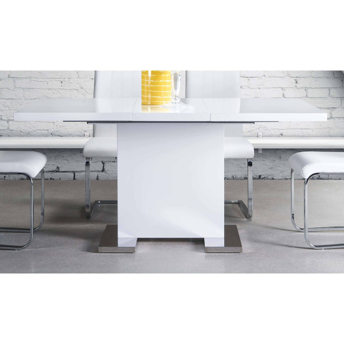 Standa Lacquer 5 PC Dining Set - White 5433N/738S1(Discontinued)