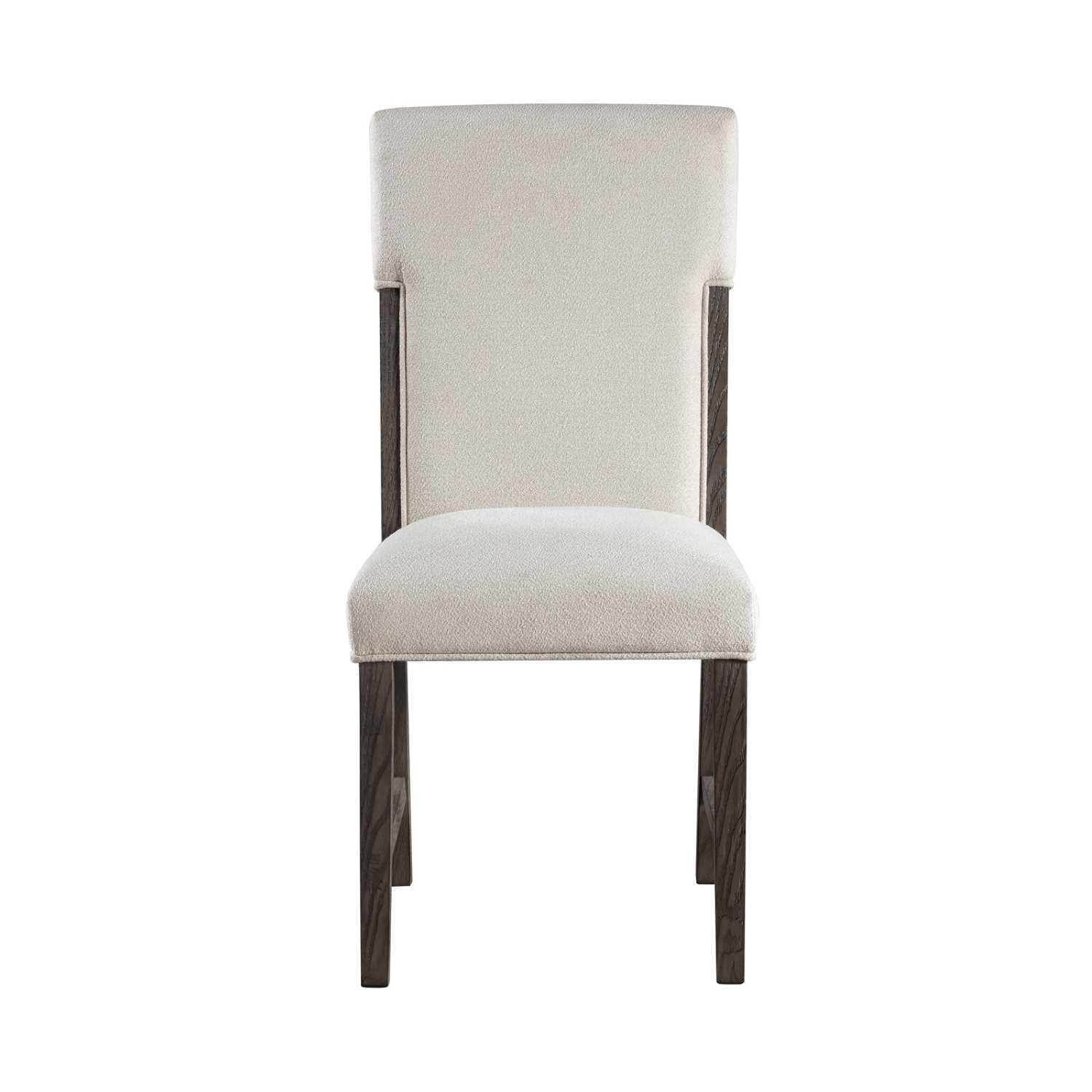 Starkey White Fabric Dining Chair Grey Set Of 2 5983