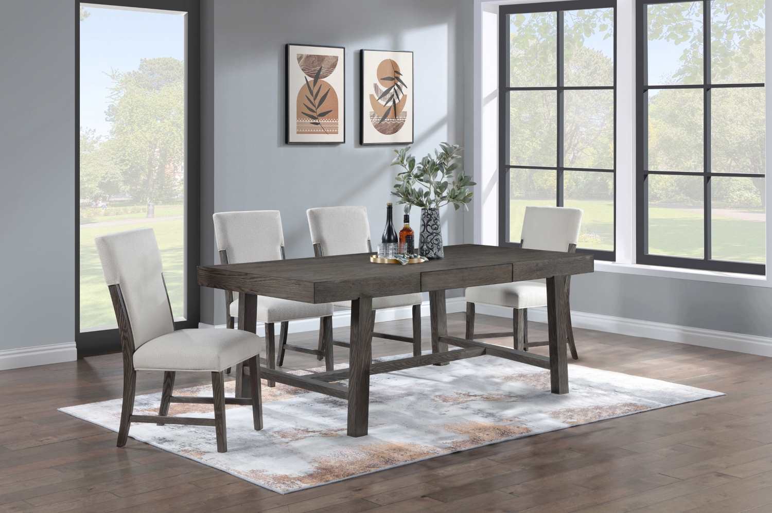 Starkey Wooden Dining Set Grey 5983