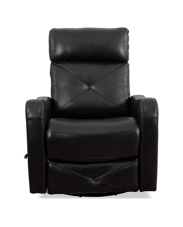Swivel Recliner Chair Blackberry Leather Match 6332