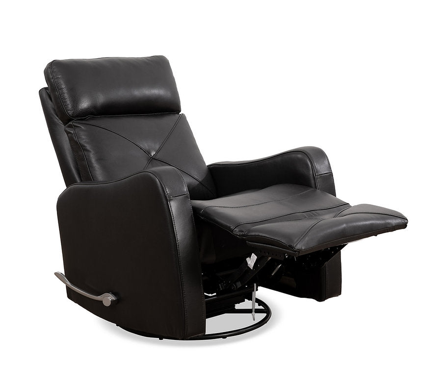 Swivel Recliner Chair Blackberry Leather Match 6332