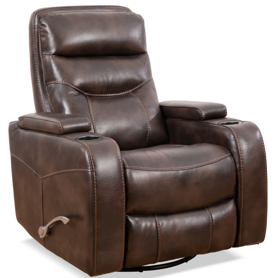 Swivel Recliner Chair Brown 6311