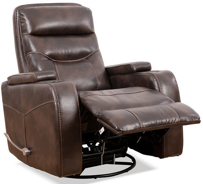 Swivel Recliner Chair Brown 6311