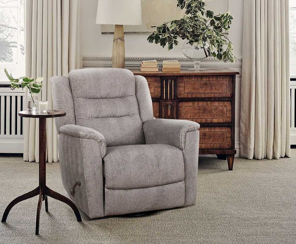 Swivel Recliner Chair Grey 6345