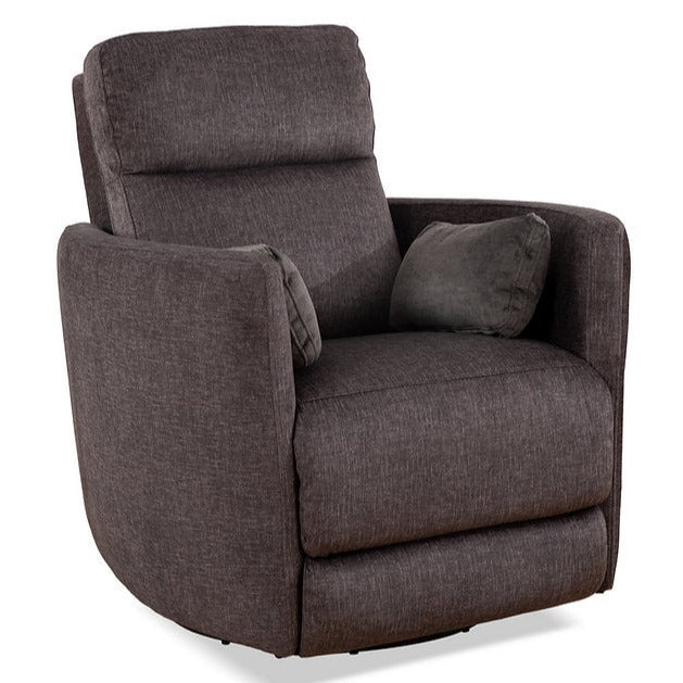 Swivel Recliner Chair Gun Metal Fabric 6341