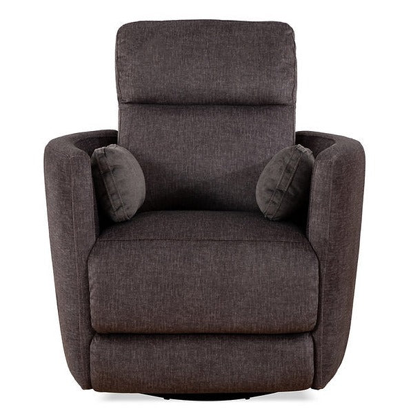 Swivel Recliner Chair Gun Metal Fabric 6341