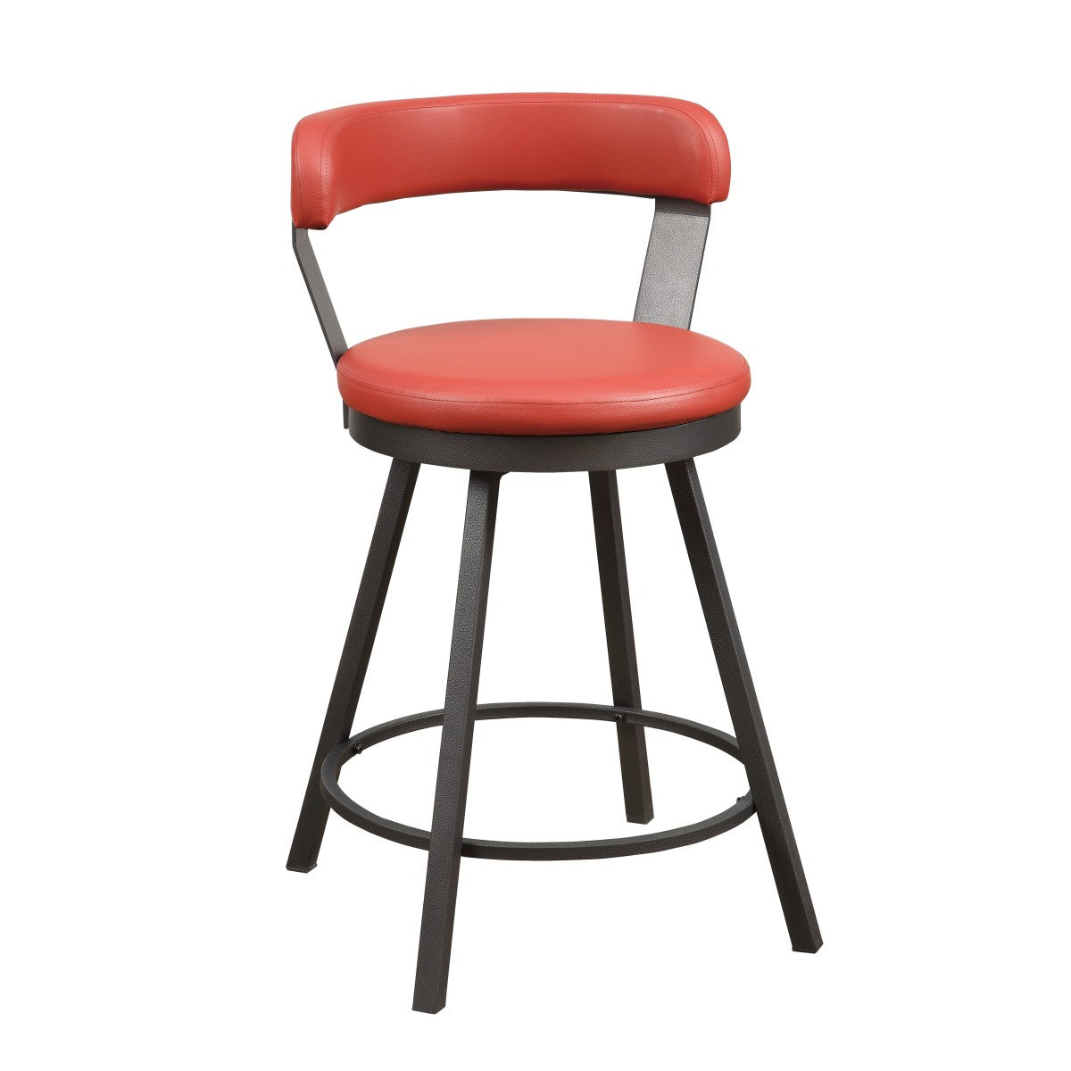 Swivel Counter Height Chair Red 5566-24RD (Set of 2)