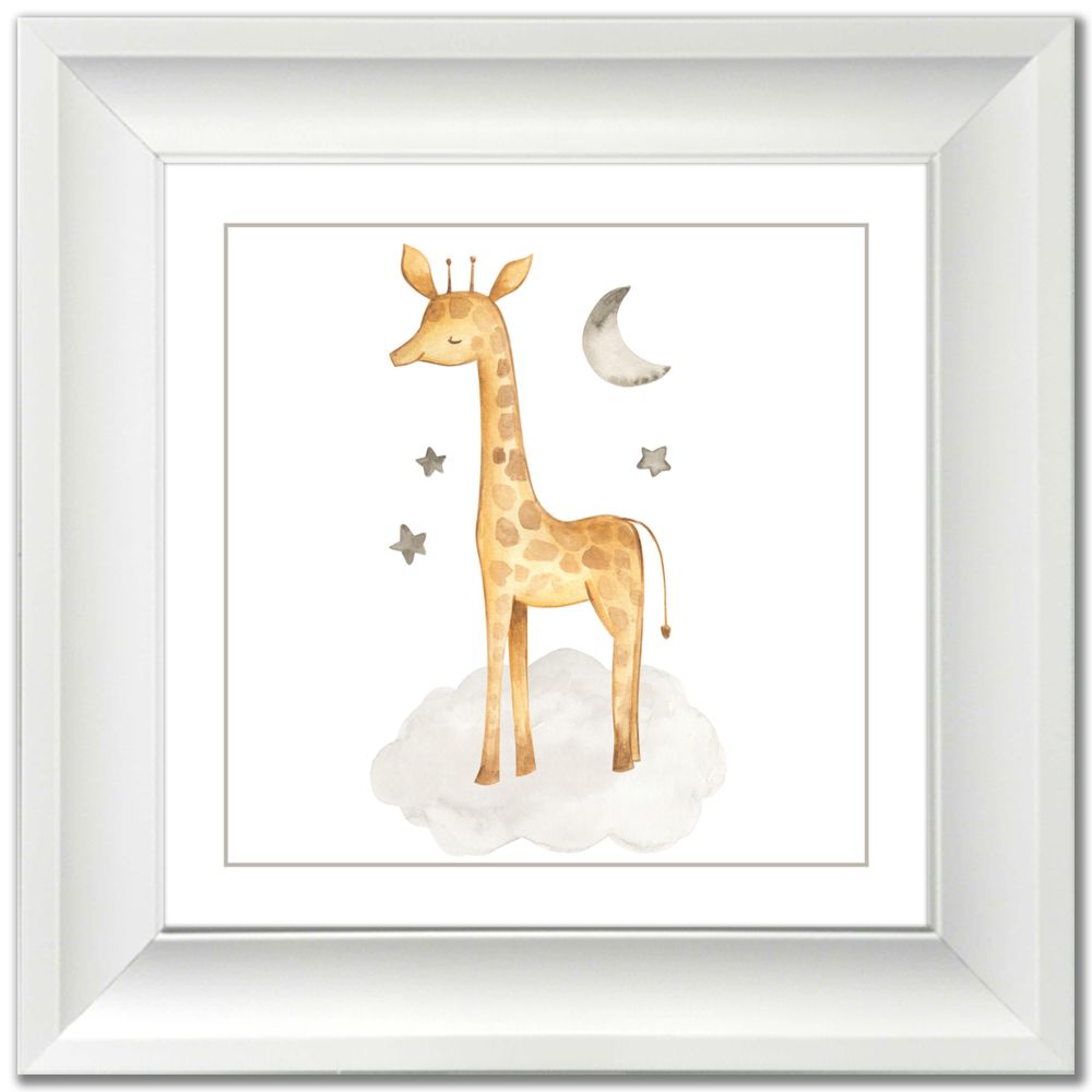 ELEPHANT/FOX/GIRAFFE AND MOON/LION/RINO/ZEBRA WITH STARS 6 PC canvas art