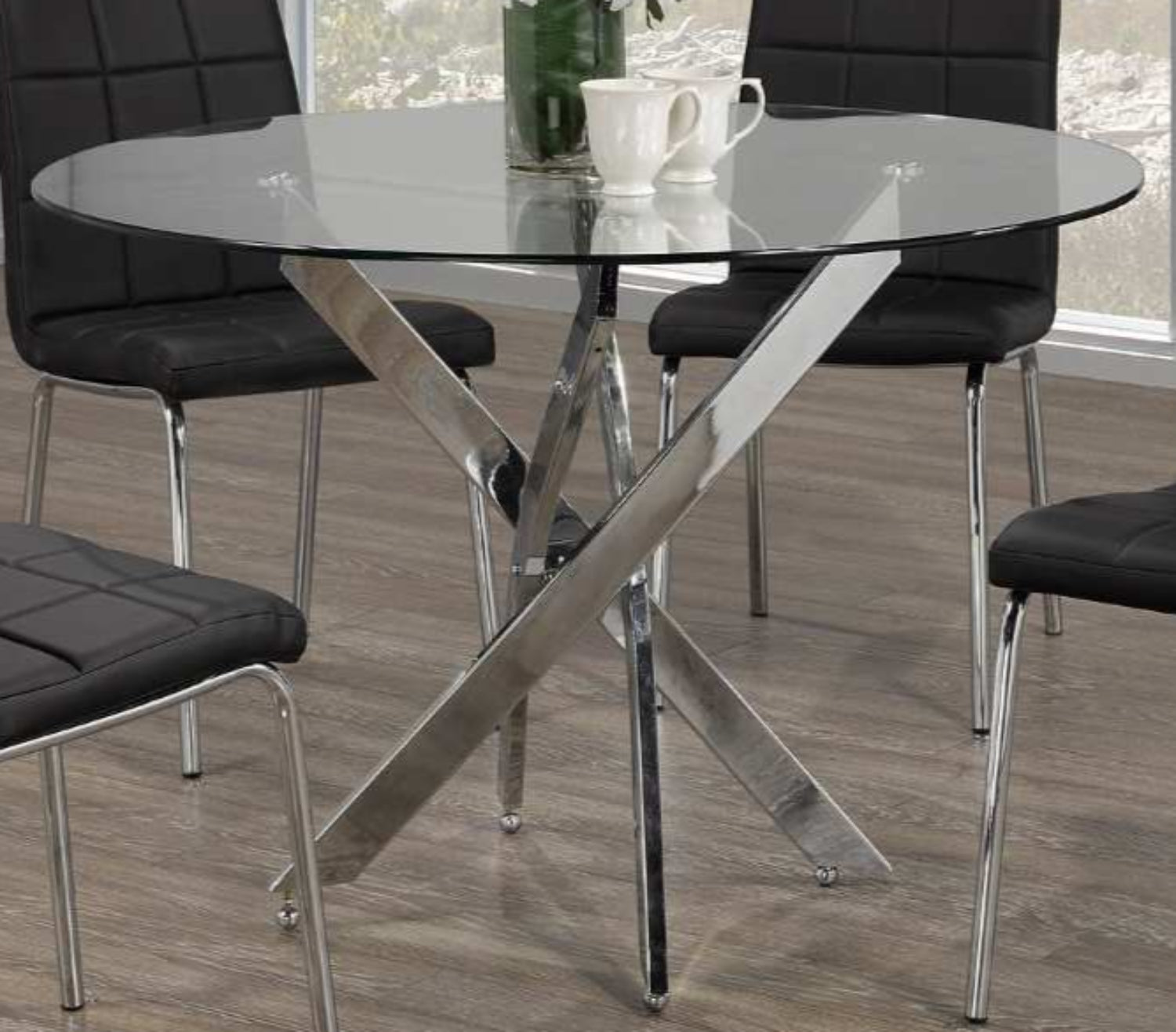 Glass dining table