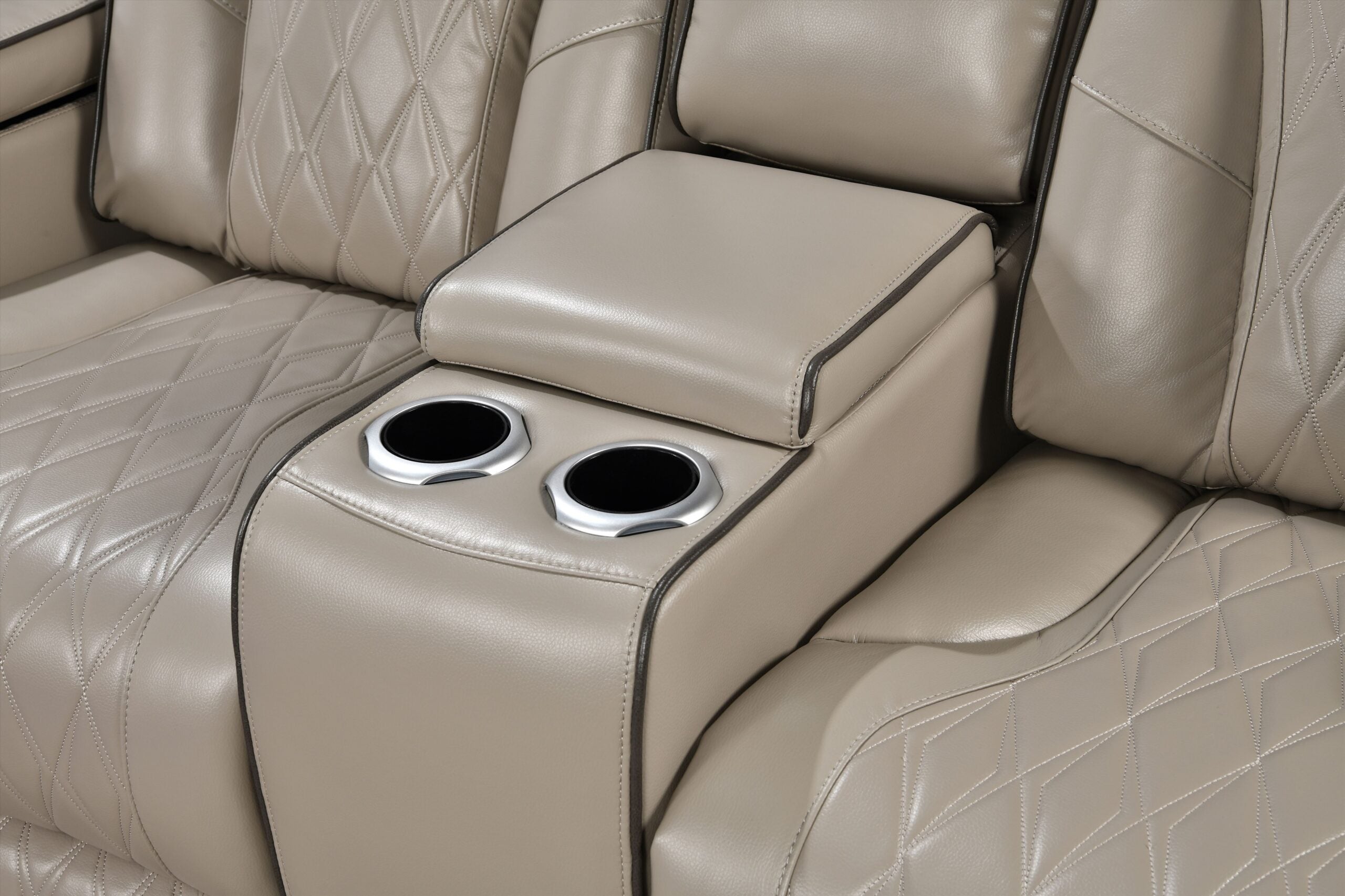 Terry Power Recliner Sofa Set with LED 10152 - Beige