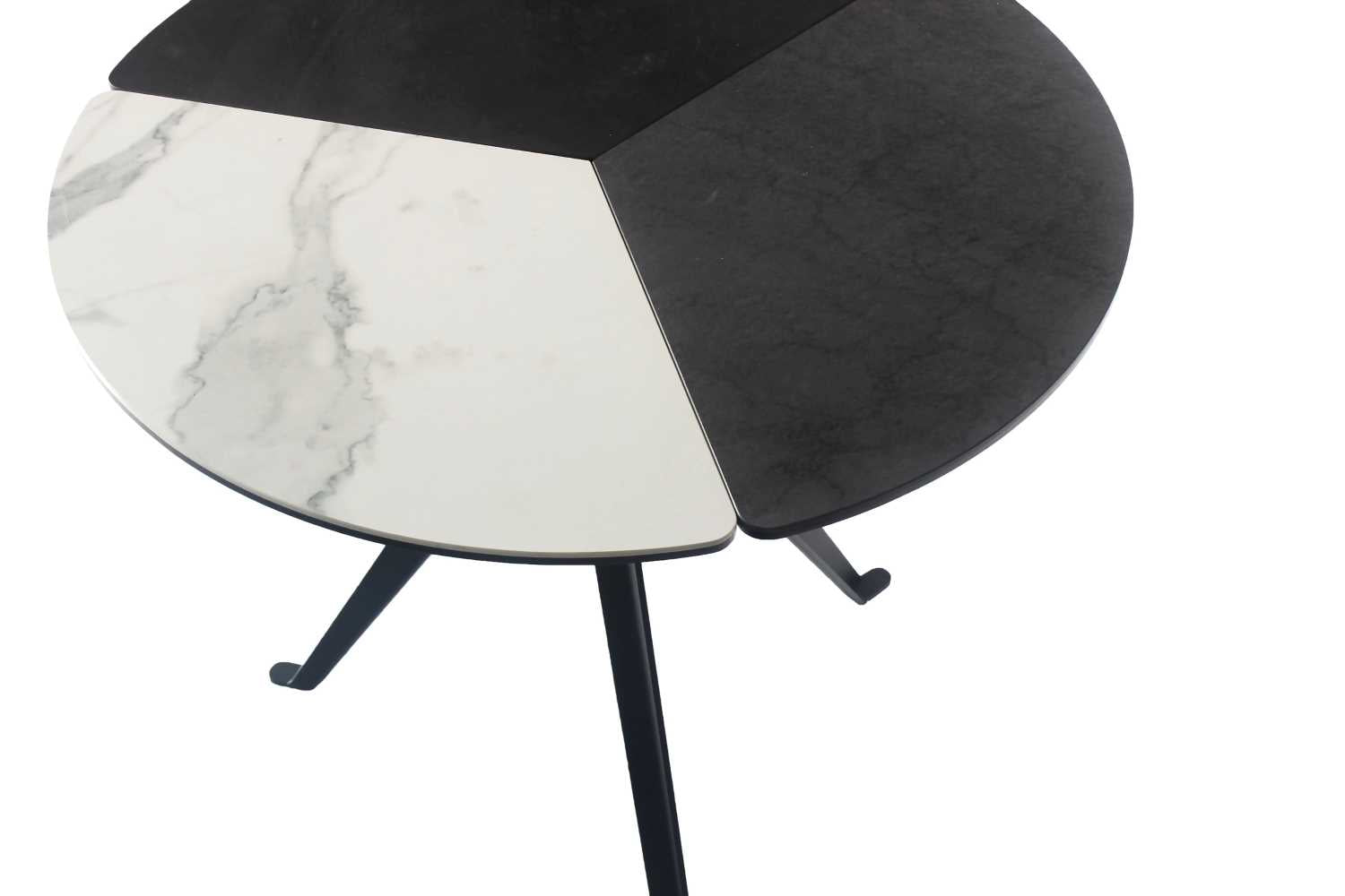 Titan Black Round End Table with Ceramic Top 3848