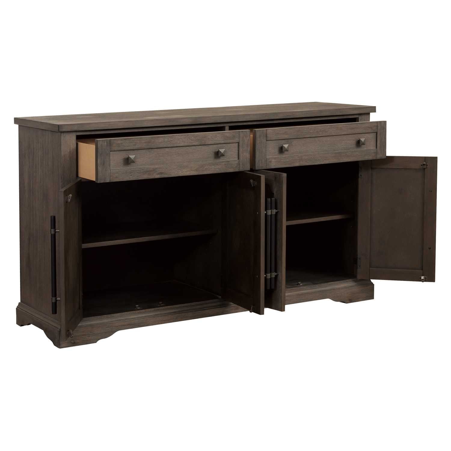 Toulon Distressed Dark Oak Wooden Server 5438-40