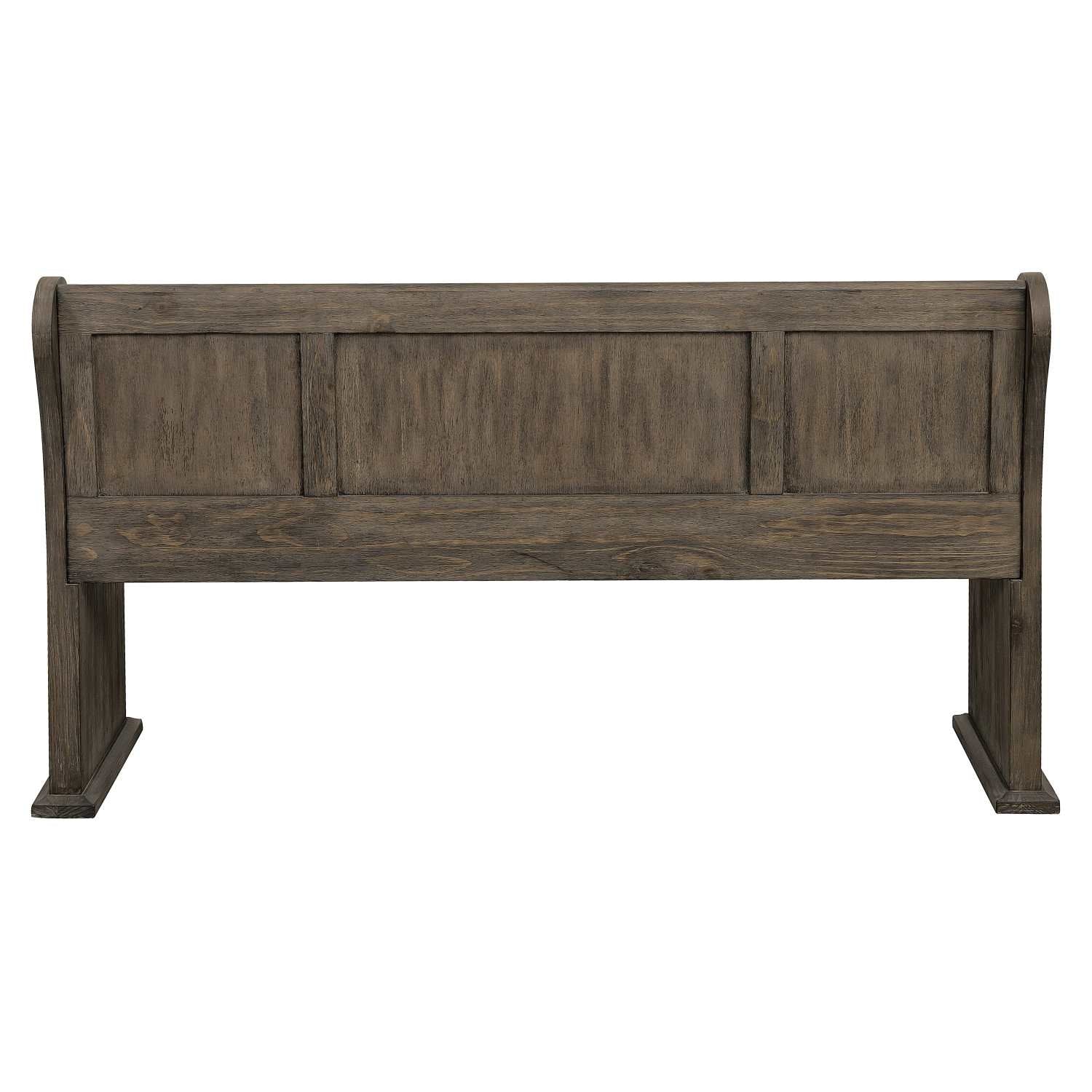 Toulon Distressed Dark Oak Wooden Bench 5438-14A