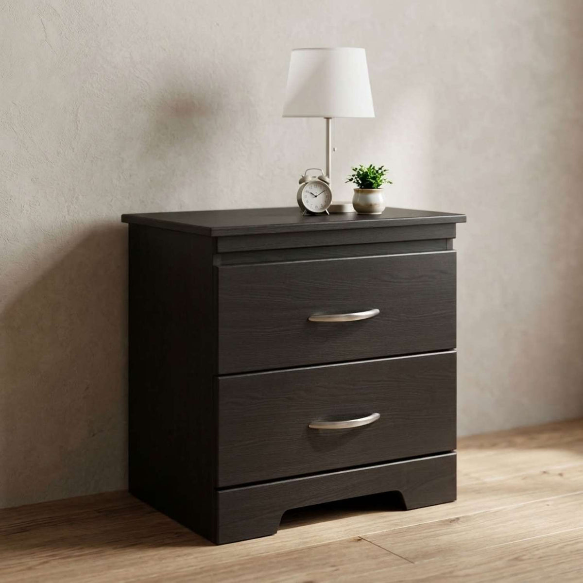 Two tone 6 PC Bedroom Set Tuxedo & Silver 6600
