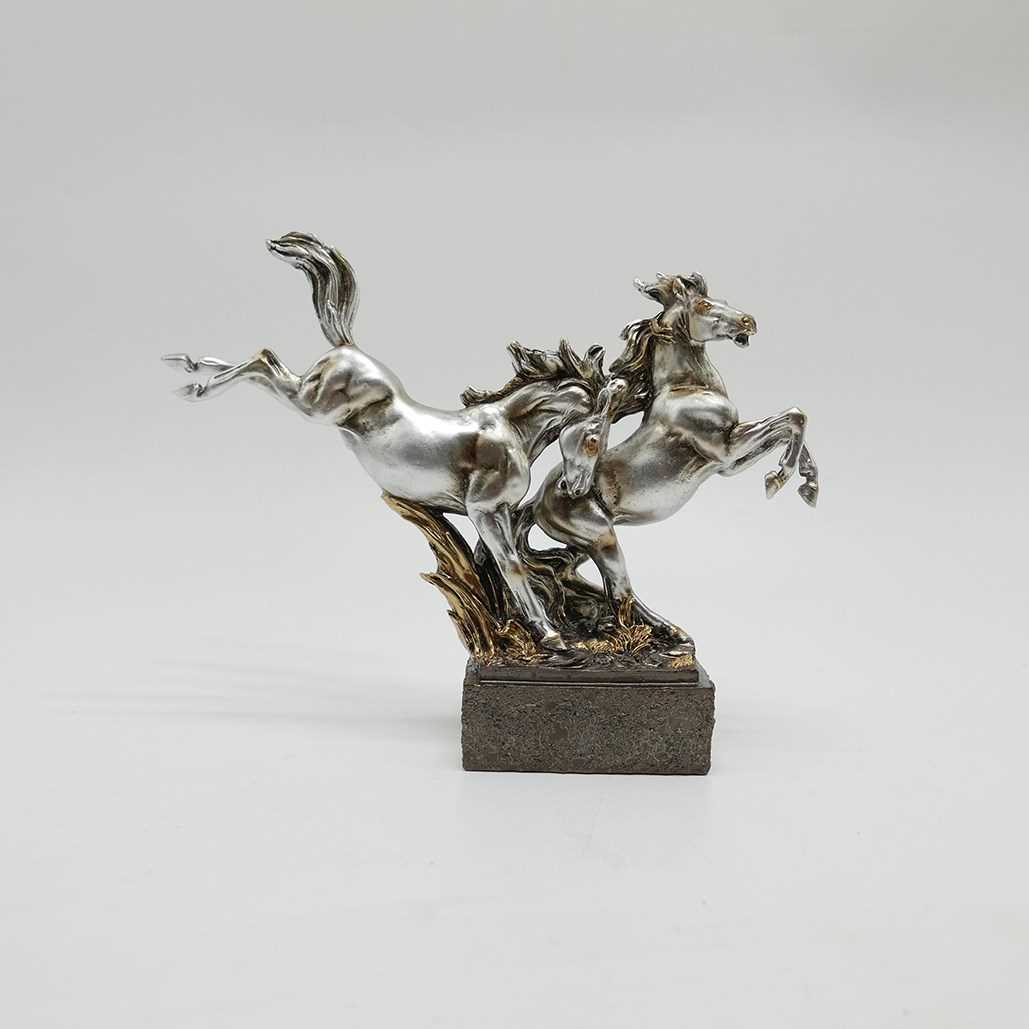 Two Horse Running With Base