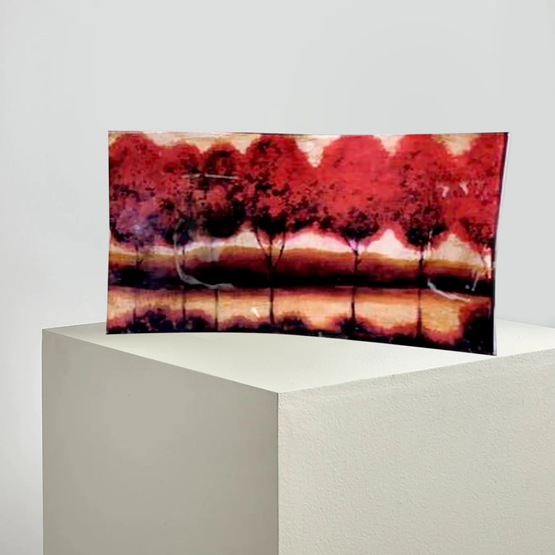 Deco "Red Trees" Plate 17x11x2 EL V25-330