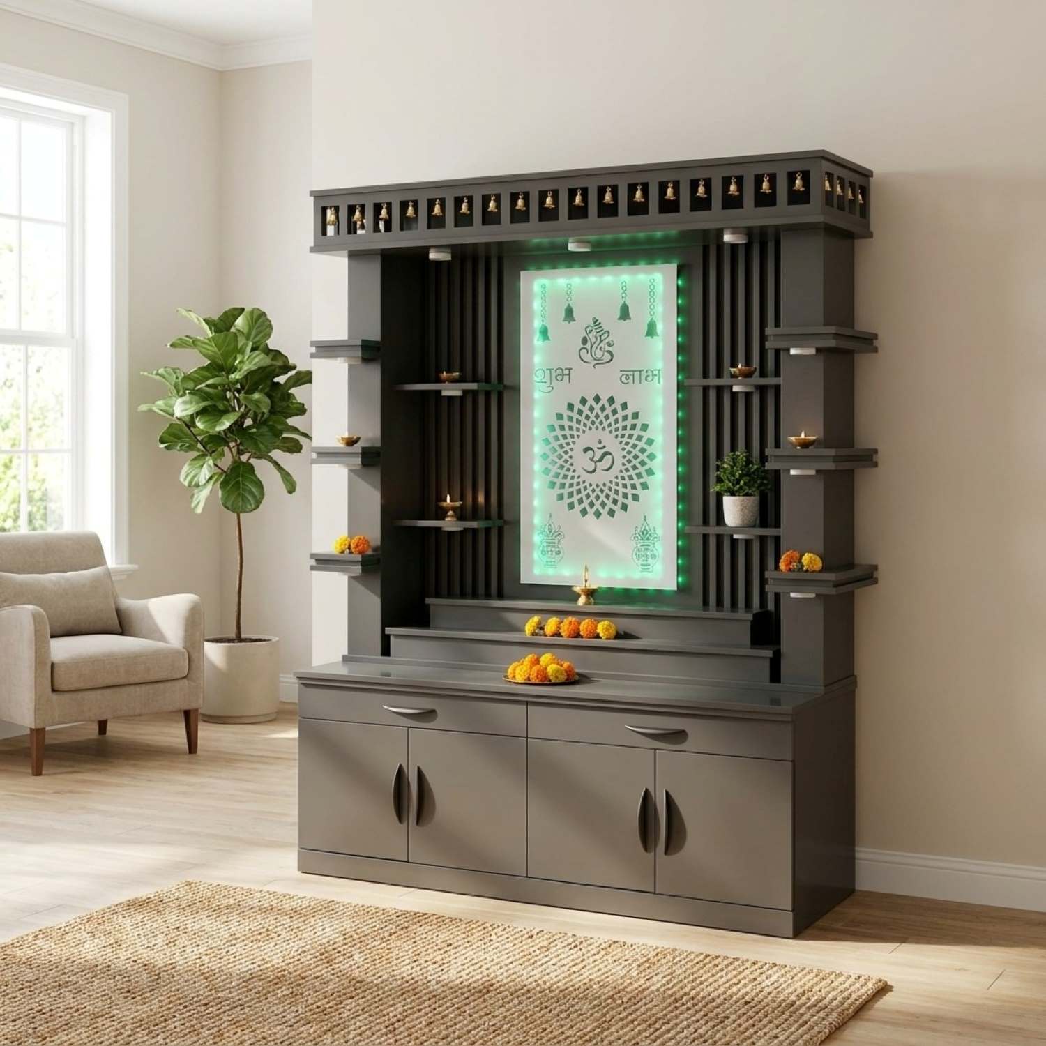 Veera Canadian Made High Gloss Pooja Mandir