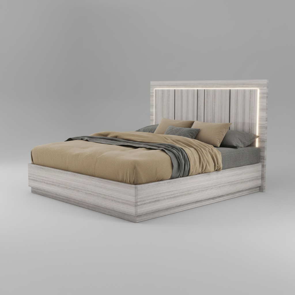 Venice Hydraulic Lift-Up Storage Bed With LED Headboard 1921