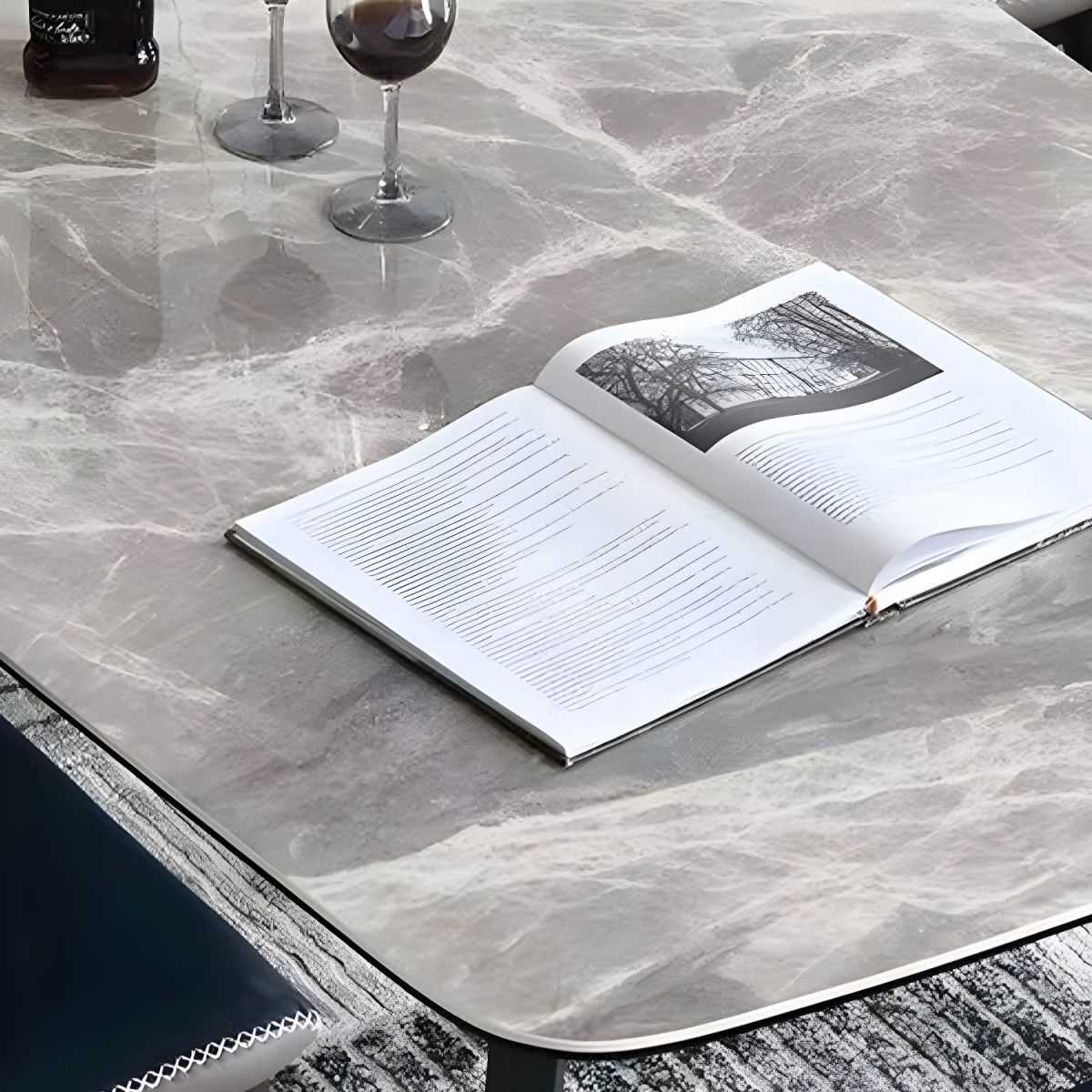 Montero Sintered Stone Grey Dining Table With 6 Chairs