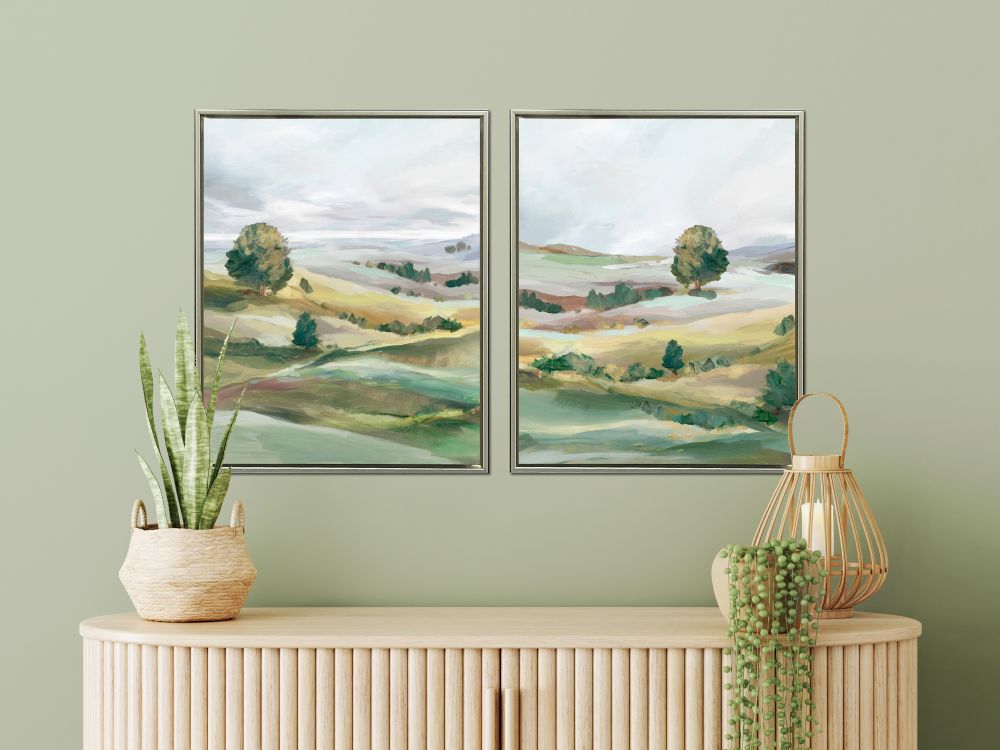 Green Pastures 2 PC Floating Frame