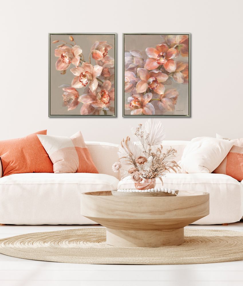 Delicate Orchid 2 PC Floating Frame