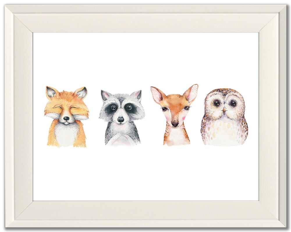 Forest Animals Canvas Art 12" x 16"