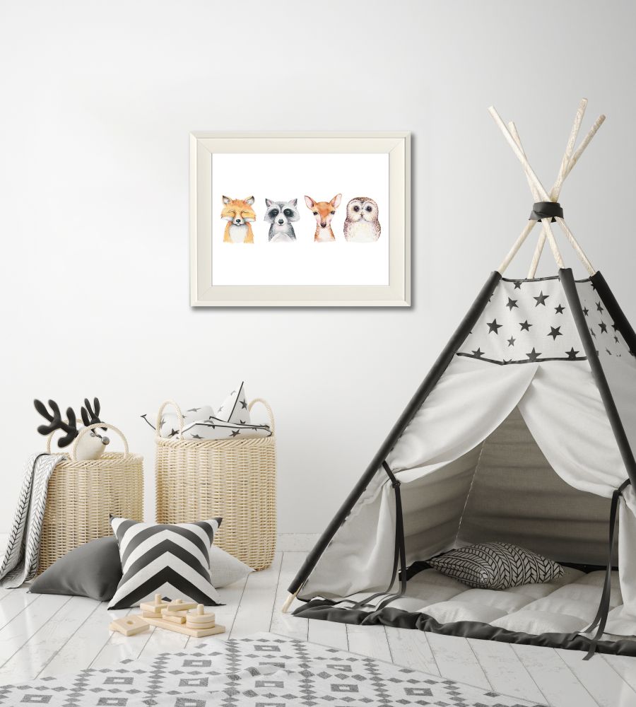 Forest Animals Canvas Art 12" x 16"