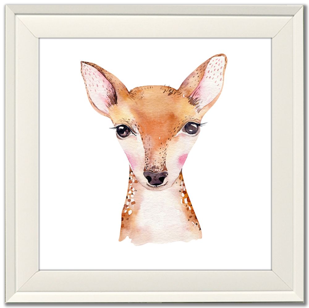Deer / Fox / Owl / Racoon 4 PC canvas art