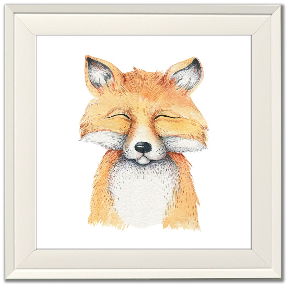 Deer / Fox / Owl / Racoon 4 PC canvas art
