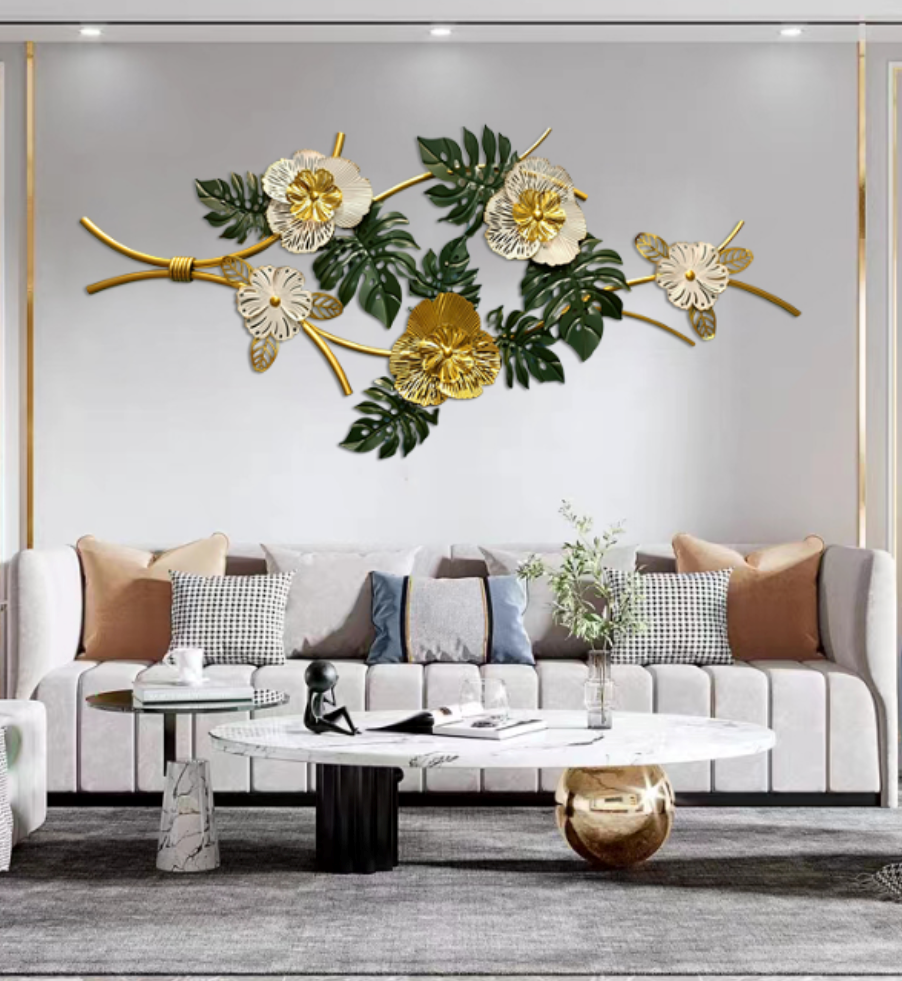 Metal flower online wall decor