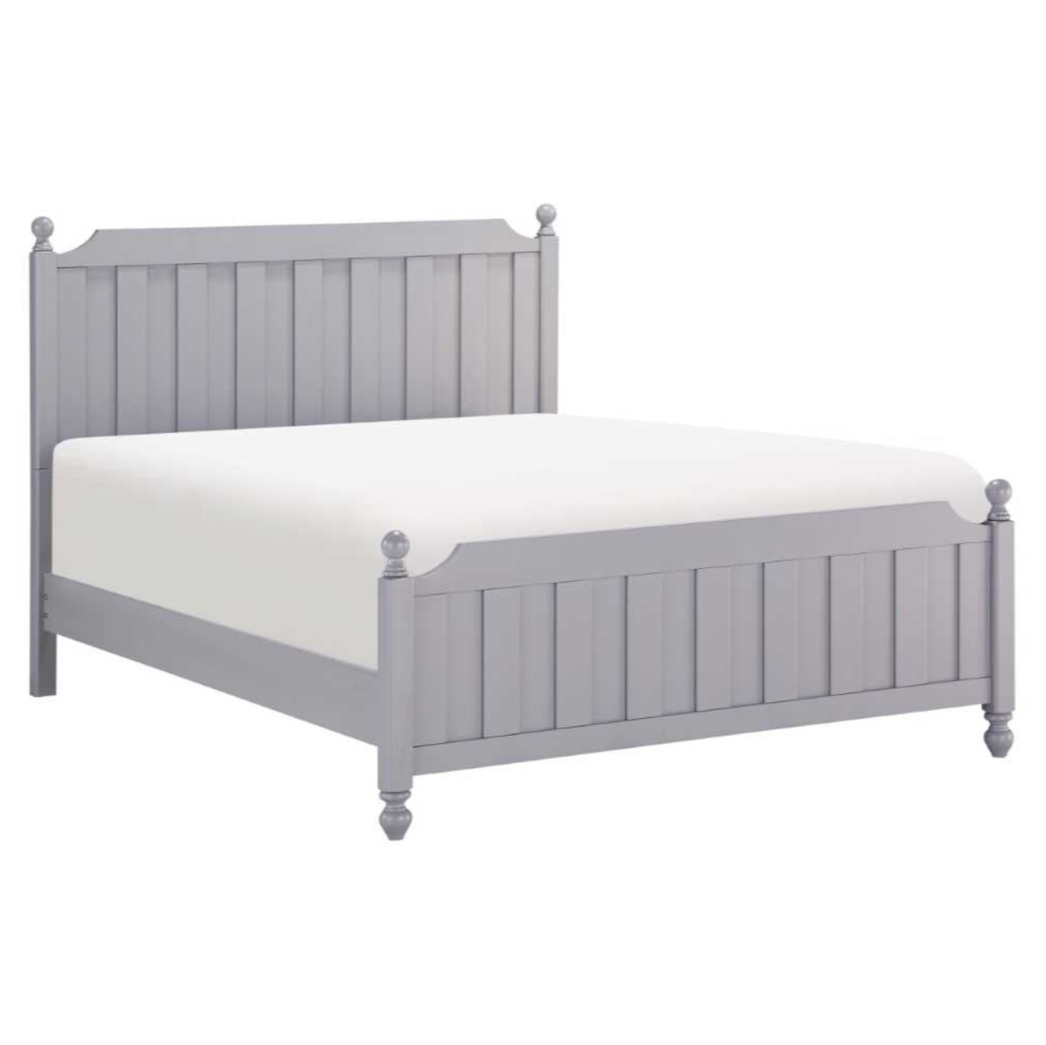 Wellsummer Grey Wooden Double Bed 1803