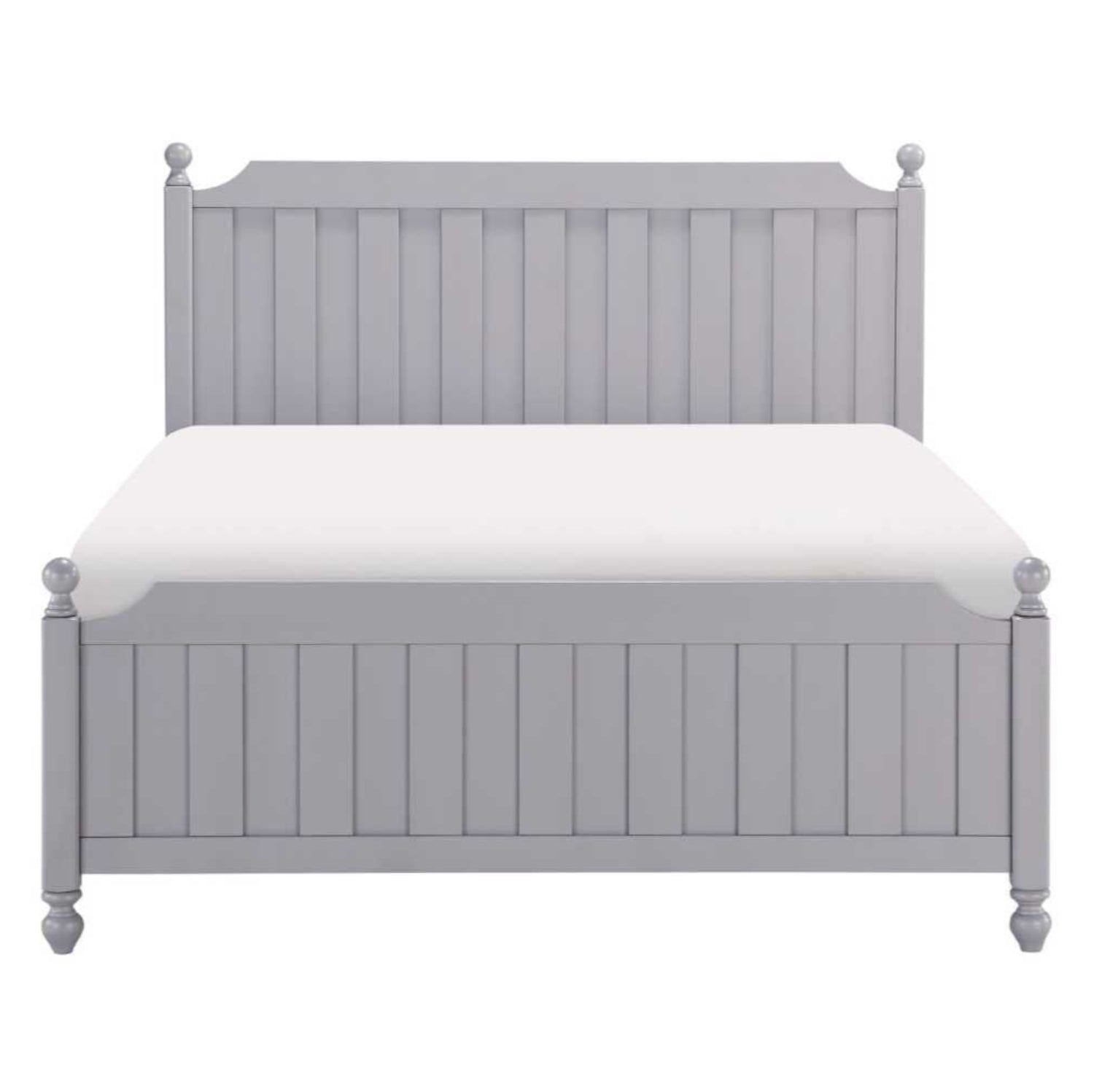 Wellsummer Grey Wooden Double Bed 1803