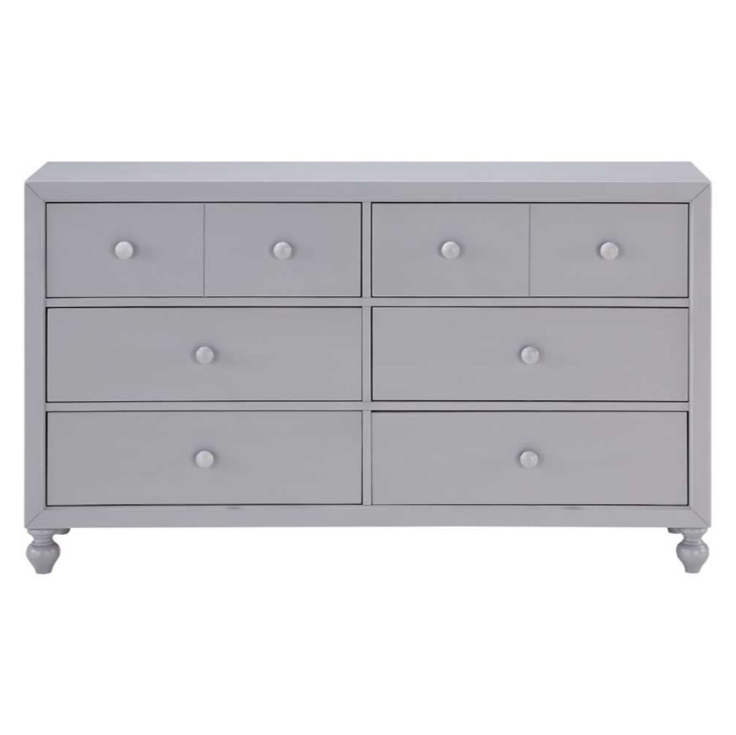 Wellsummer Grey Wooden 6 Drawers Dresser & Mirror 1803