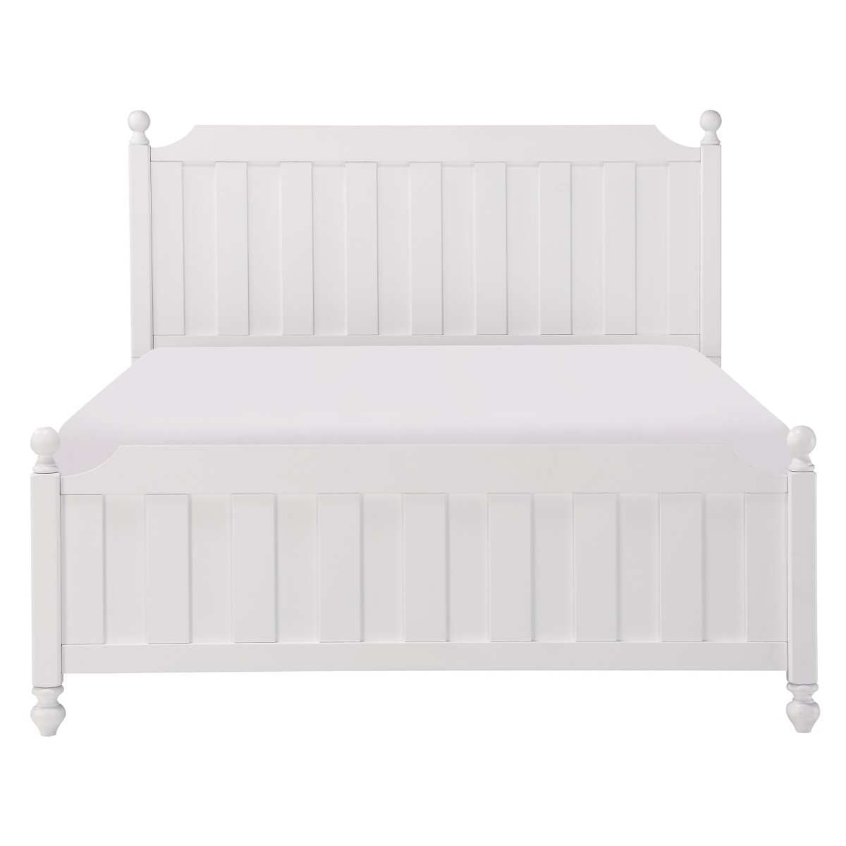 Wellsummer White Wooden Bed 1803W
