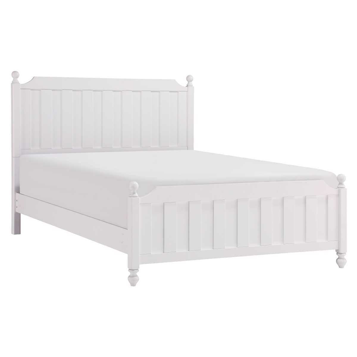 Wellsummer White Wooden Bed 1803W