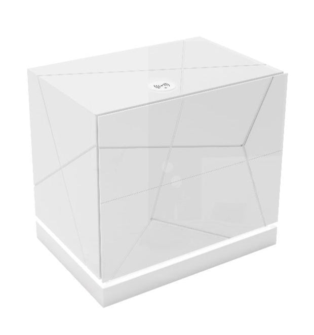 White Glossy 8PC Bedroom Set With LED Light 817