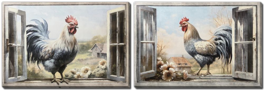 Window Watcher 2PC Canvas Art