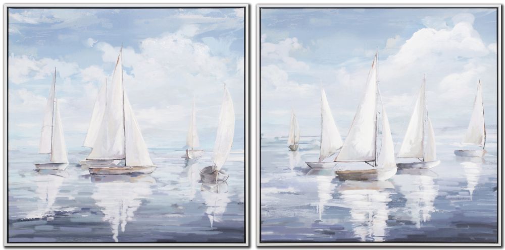 Sailboat Symphony 2PC Floating Frame