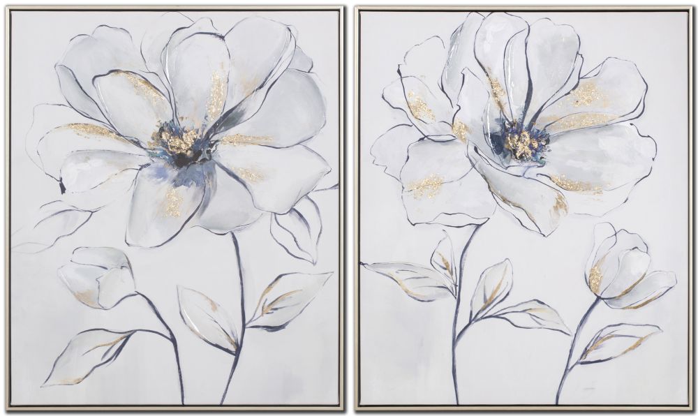 Azure Blooms 2PC Floating Frame