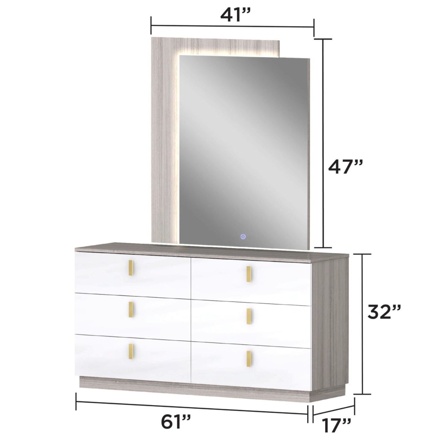 Blayne Grey Angly Lacquer Bedroom Set with Hydraulic Lift Storage Bed 1901