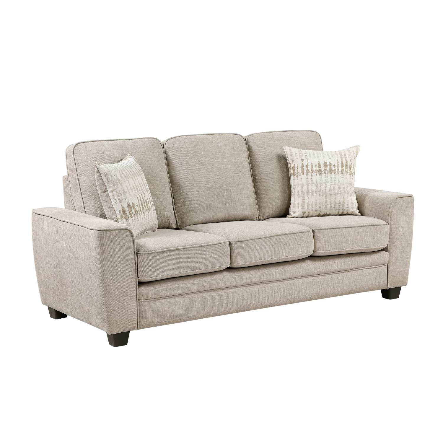 Zander Taupe Chenille Fabric Sofa Set 9745