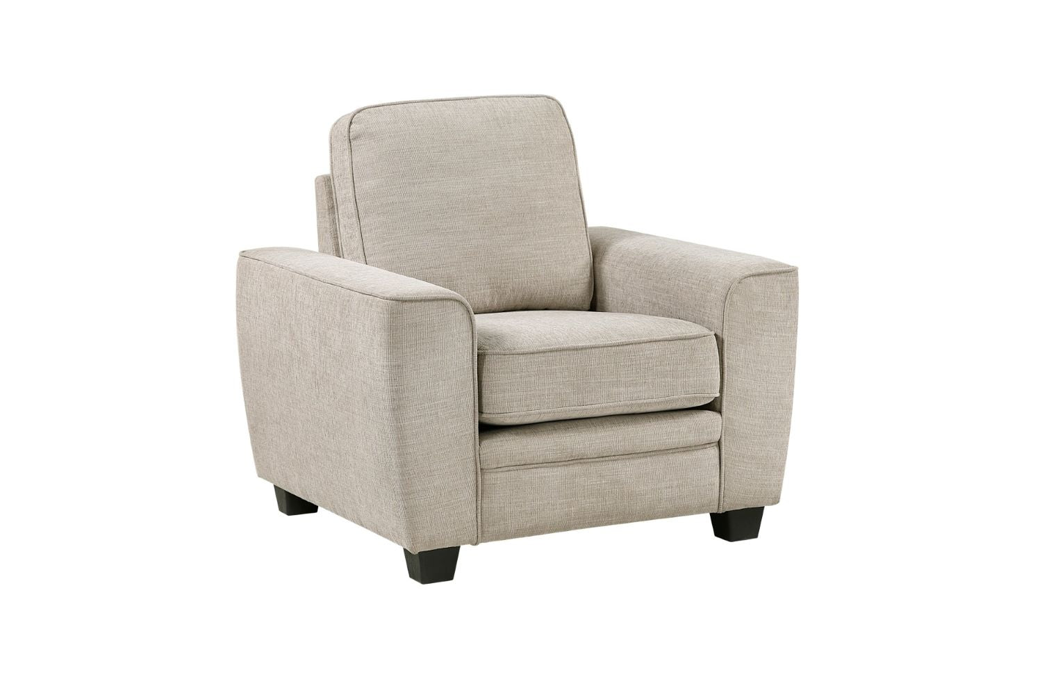 Zander Taupe Chenille Fabric Sofa Set 9745